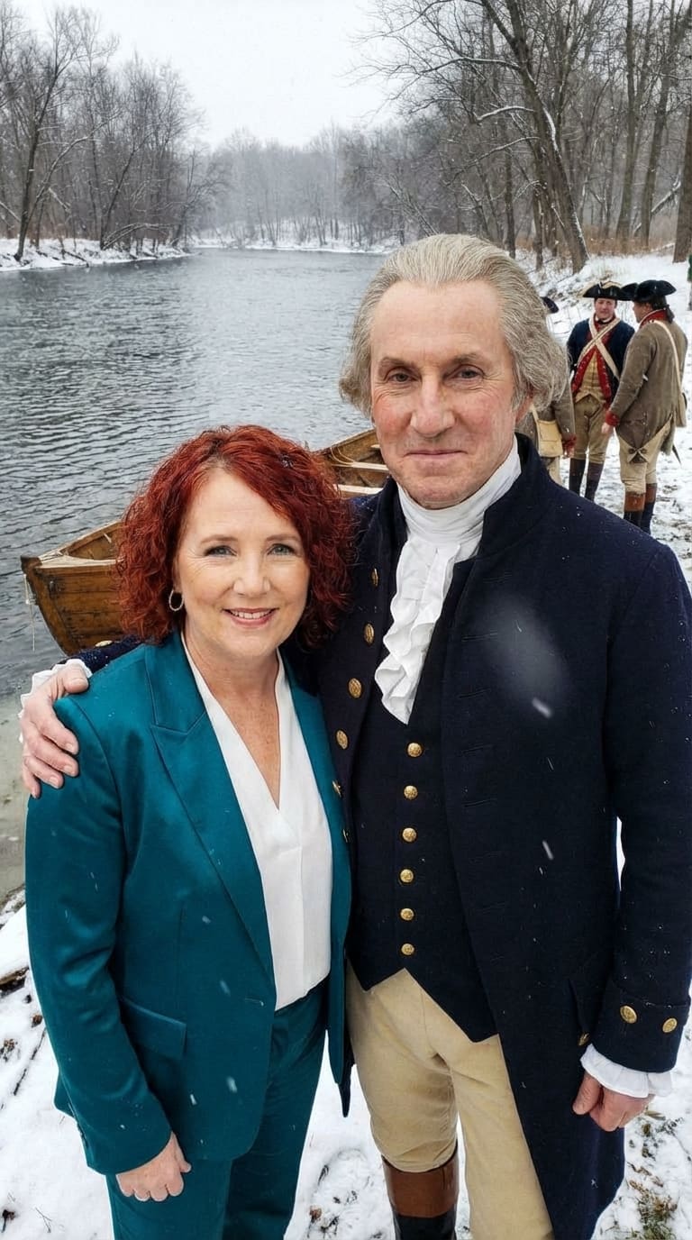 Mariquita with George Washington at the Delaware crossing